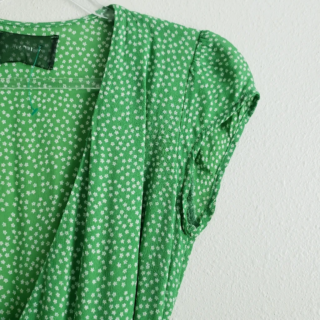 Reformation Lucky Ditsy Floral Adjustable Wrap Mini Dress - Image 5