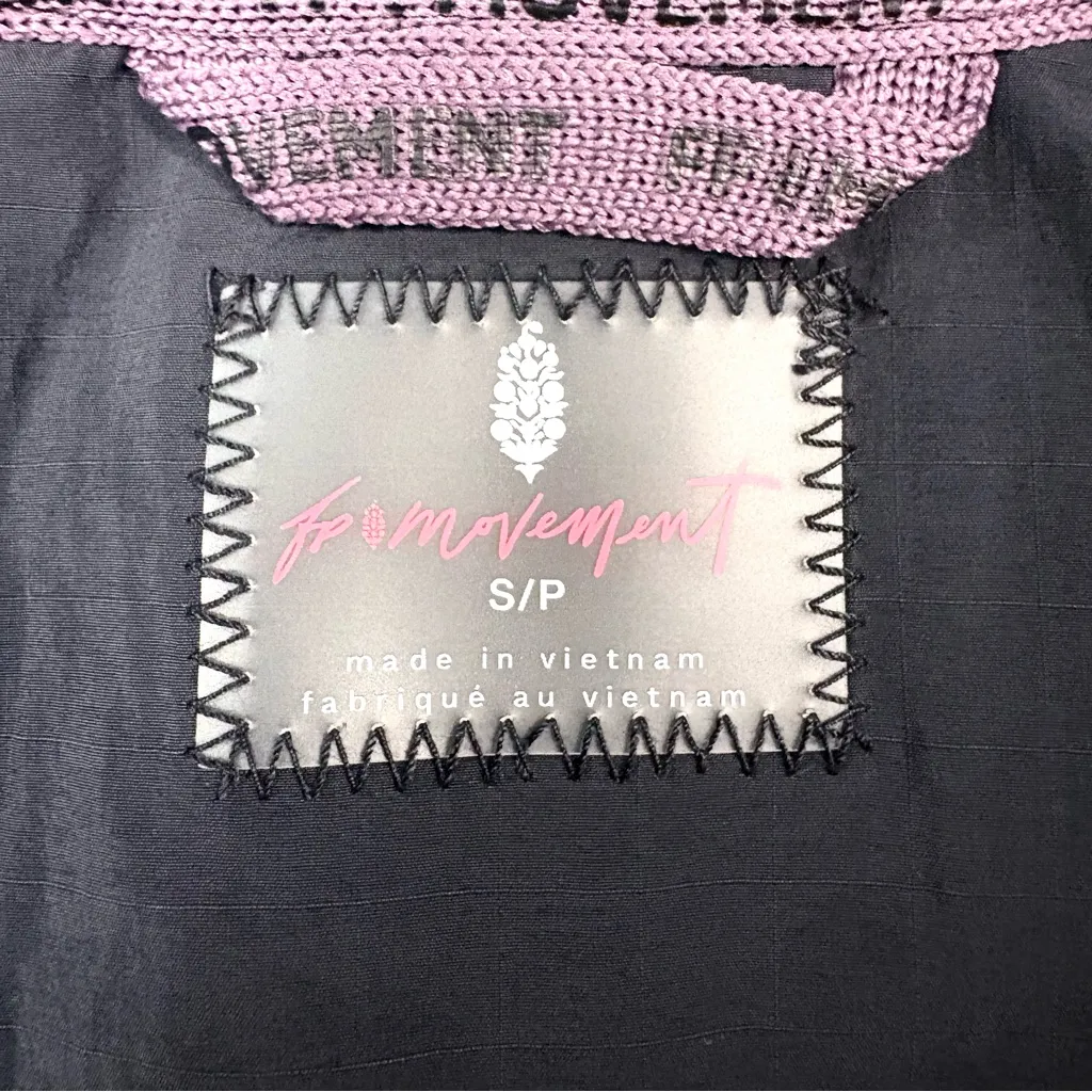 FP Movement Moon Magic Reflective Fleece Lined Rain Pullover in Black Tea Small - Image 14