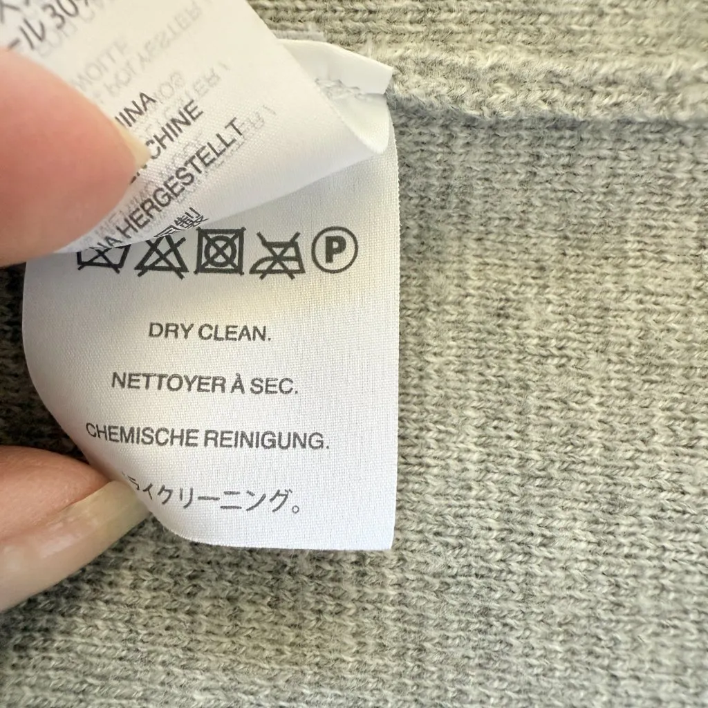 J. Crew light gray long sleeve collared open cardigan sweater jacket size small - Image 10