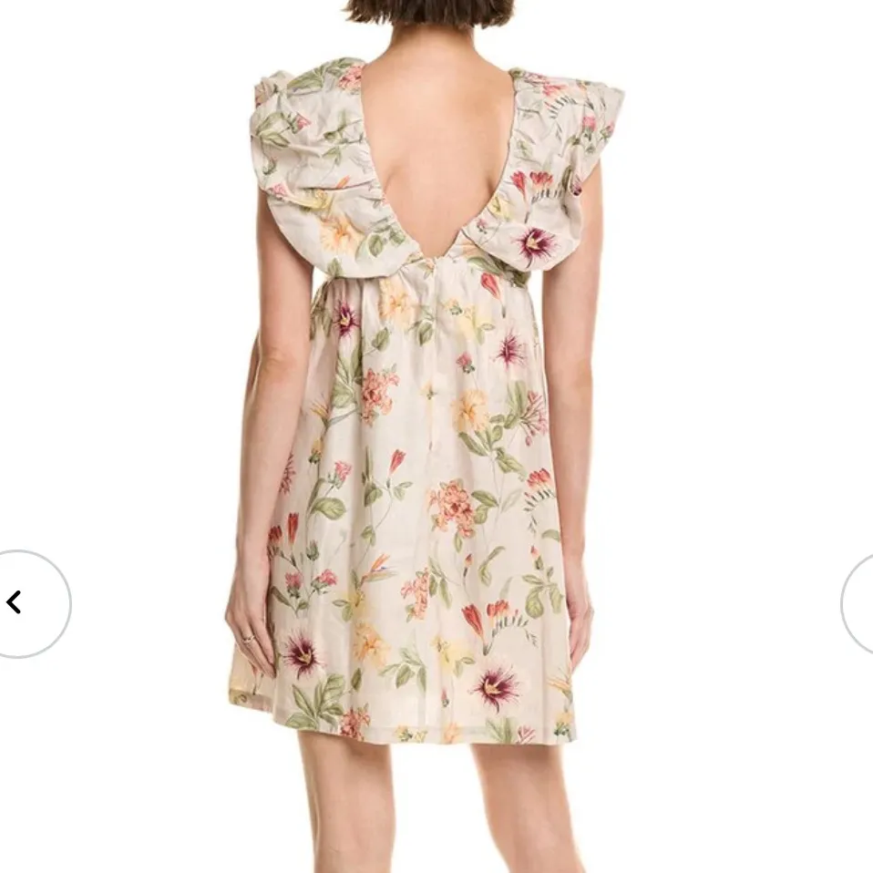 SERAPHINA LINEN MINI DRESS LINEN PINK SMALL - Image 2