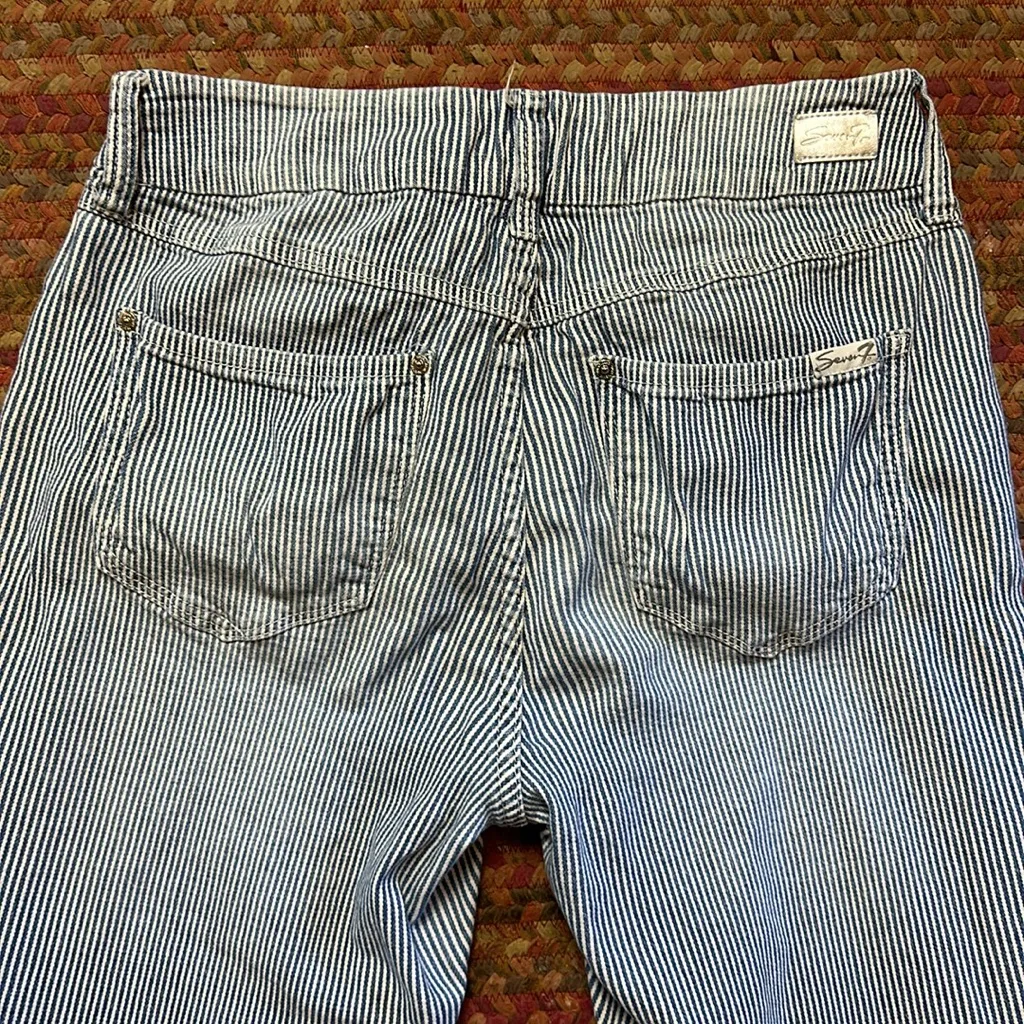 SEVEN JEANS NAUTICAL NAVY PARALLEL STRIPE JEANS - Image 7