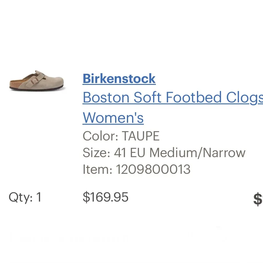 Free People x Birkenstock Boston Soft Footbed Clogs Taupe Suede 41 - Image 6