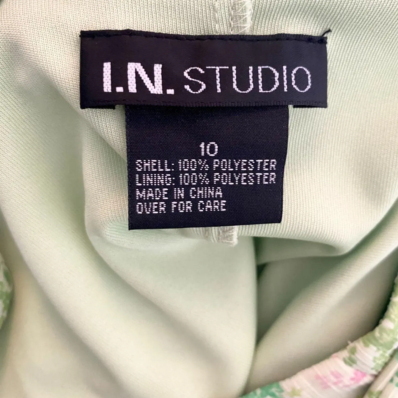 Early 2000's Light Green Frilly Floral Flower Rose Bud Fairy Midi Summer Dress M Size 10 - Image 7