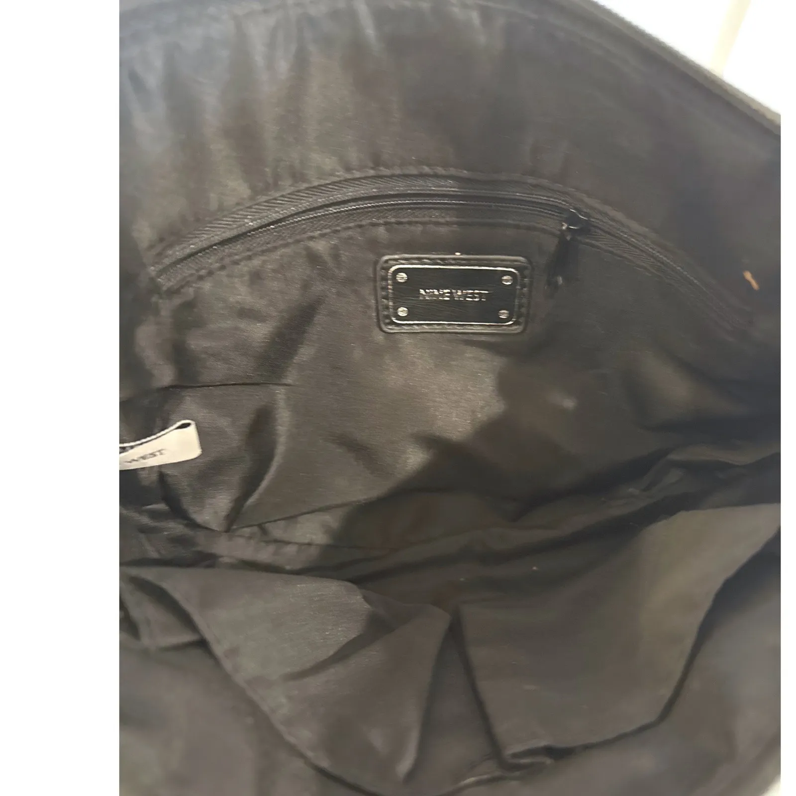 Nine West Black & White Crossbody‎ Bag Purse Designer Handbag - Image 3