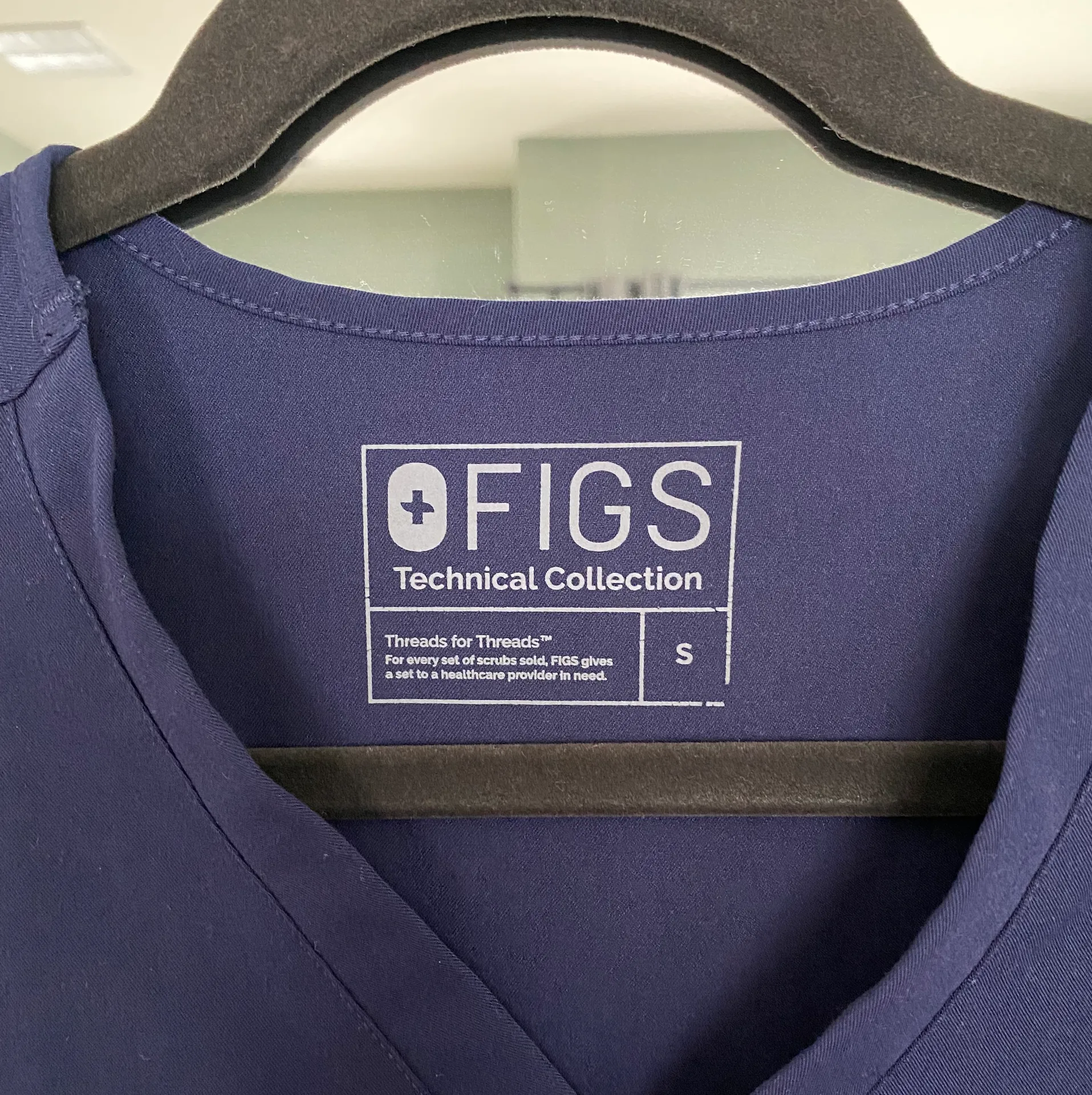 FIGS Navy Blue Scrub Top - Image 4