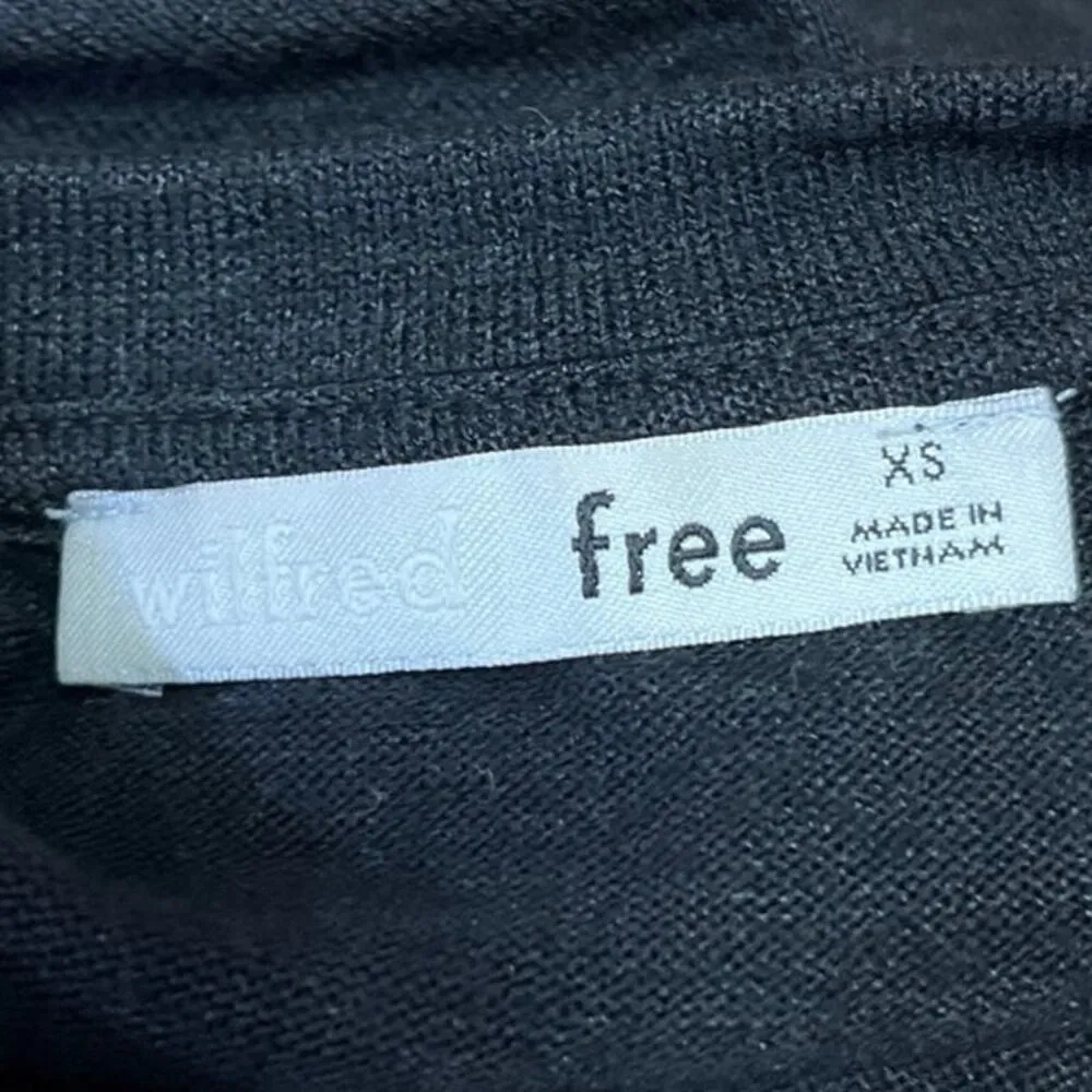 Aritzia Wilfred Black Twist Knot Sleeveless Crew Neck Crop Tank Top Size XS - Image 3