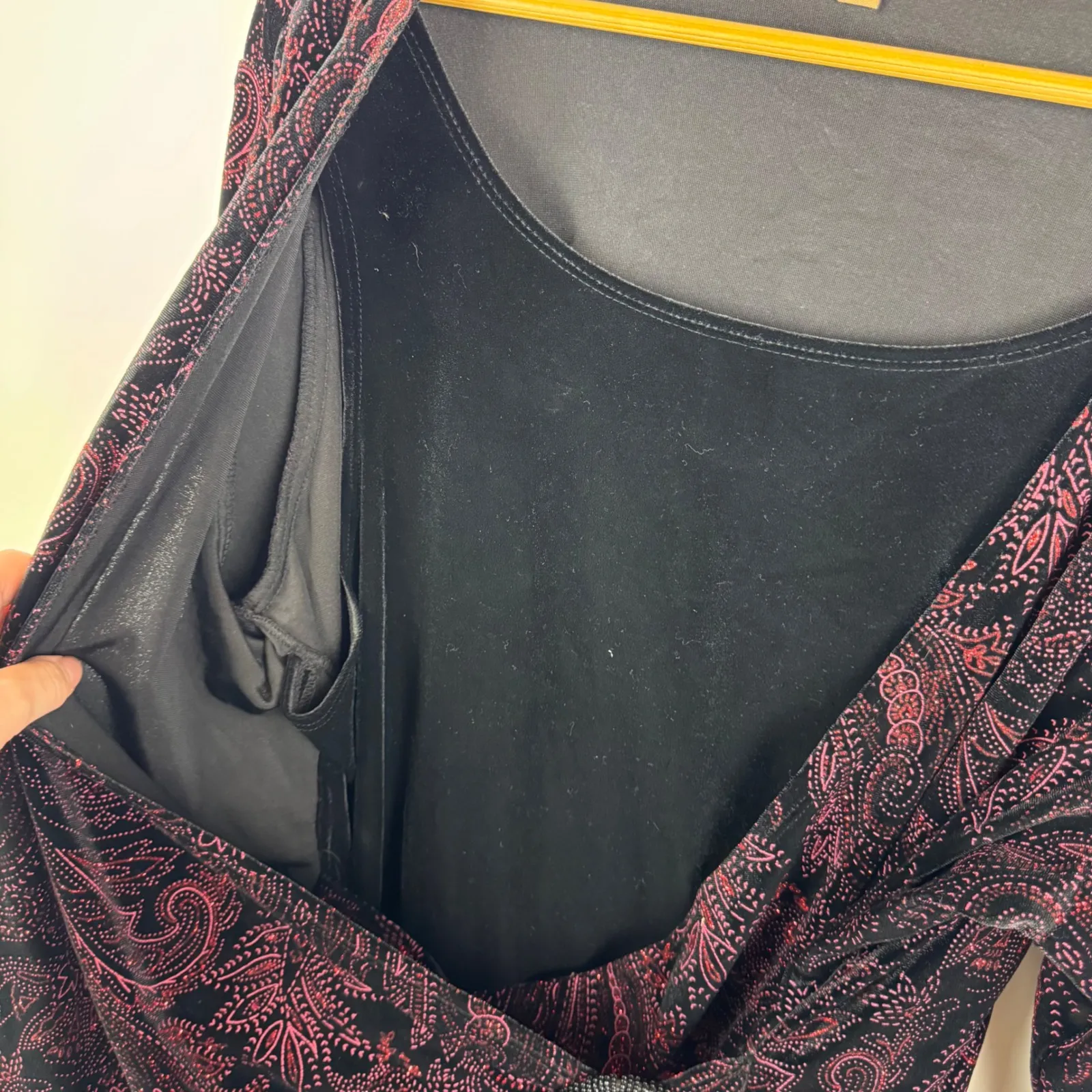 Notations Woman Sparkle Paisley Wrap Top Size 3X Velvet Whimsigoth Dark Romantic - Image 3