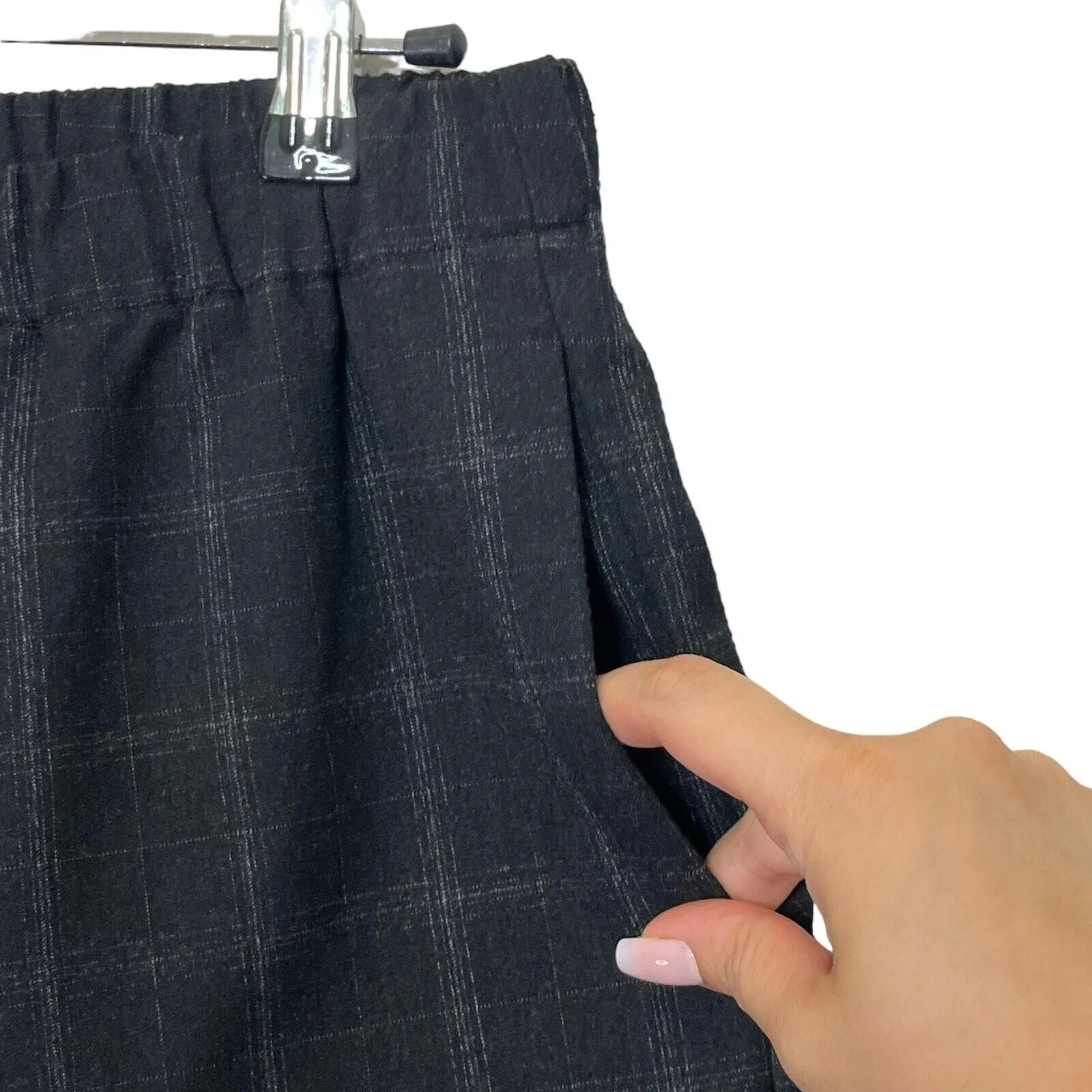 Aritzia The Group Babaton Jimmy Pants Women’s Small Black Grid Cropped Trousers - Image 8