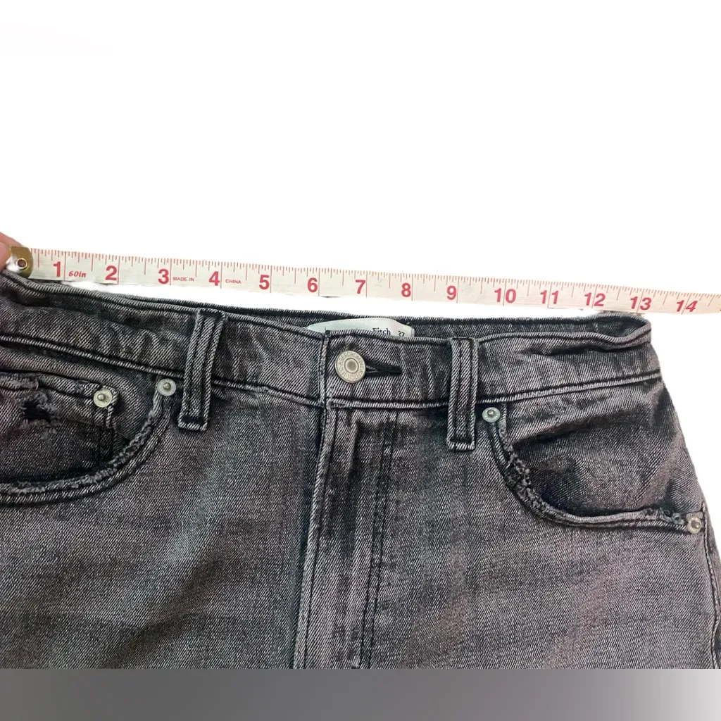 Abercrombie Grey Curve Love Ankle Straight Ultra High Rise Jeans in Size 27/4S - Image 6