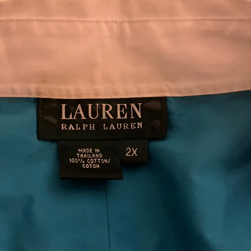 Lauren Ralph Lauren Blue Button Down Shirt - Image 5