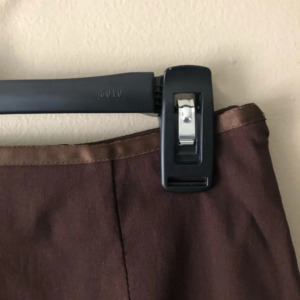 MOSCHINO |  Brown Velvet Trim Pencil Skirt - Image 3