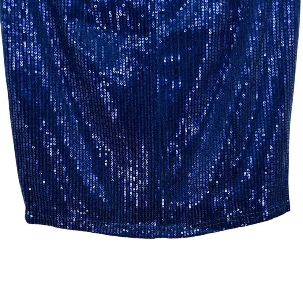 Blue Blush Blue Sequin Mini Skirt size Medium M NWT NYE Party Lined - Image 6