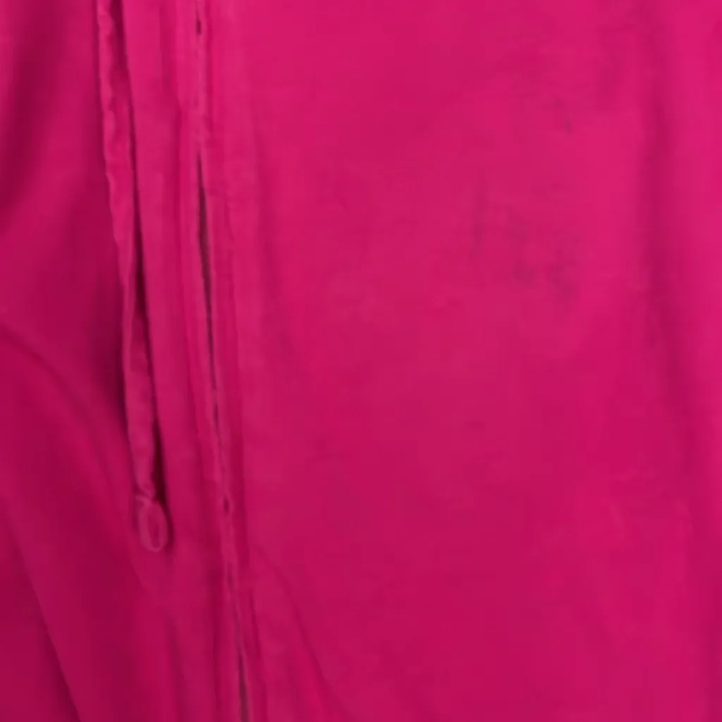 L.L. Bean Hot Pink 3/4 Sleeve Long Zip Front Lightweight Hoodie Size Small - Image 14