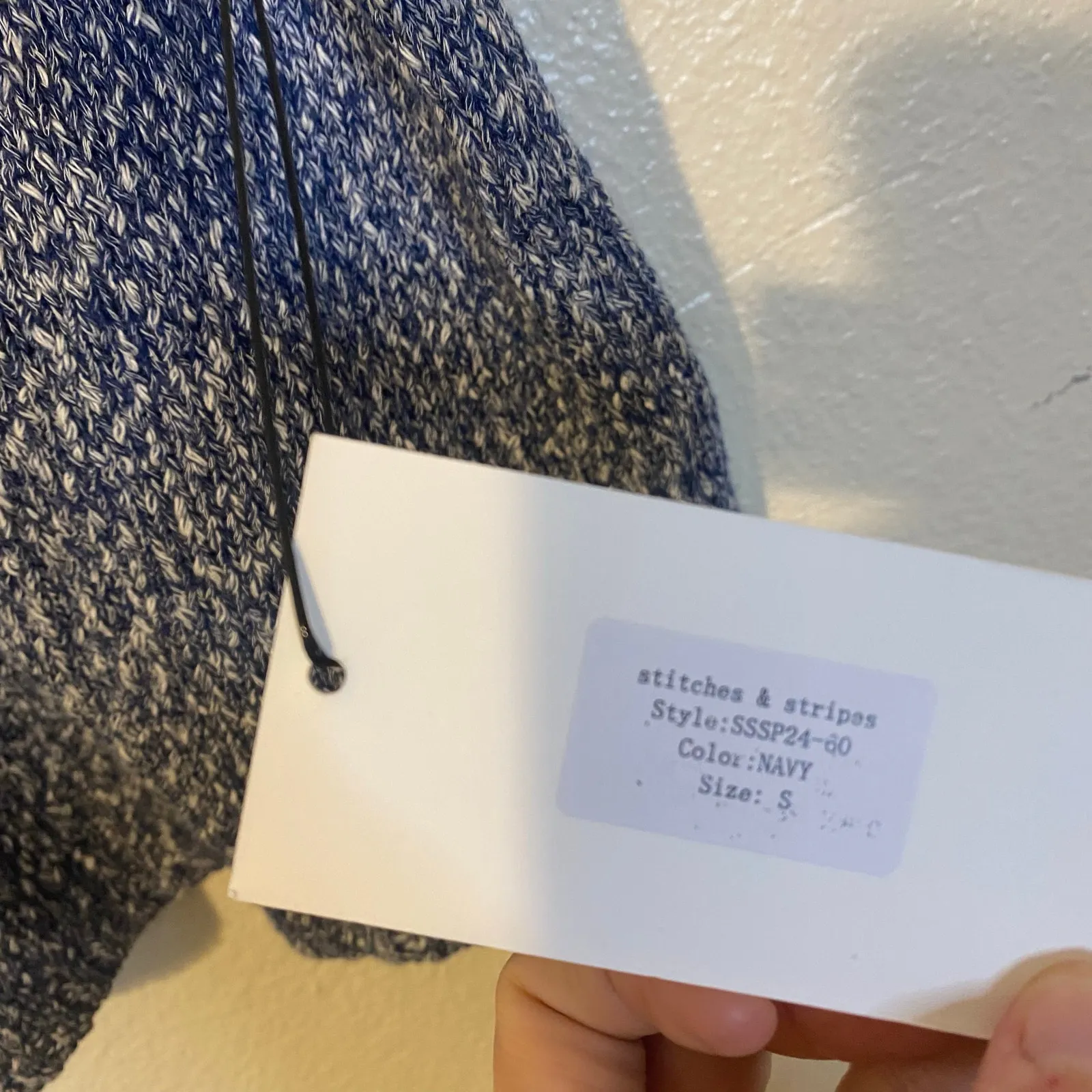 Stitches & Stripes‎ 2 Piece Matching Set Sweater Tank & Short Sleeve Cardigan S Blue - Image 5