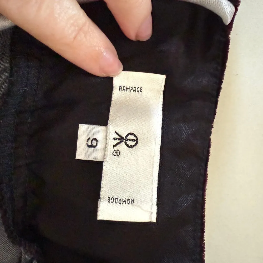 RAMPAGE | 90s Vintage embroidered velvet bodice satin skirt gown | Size 9 - Image 6