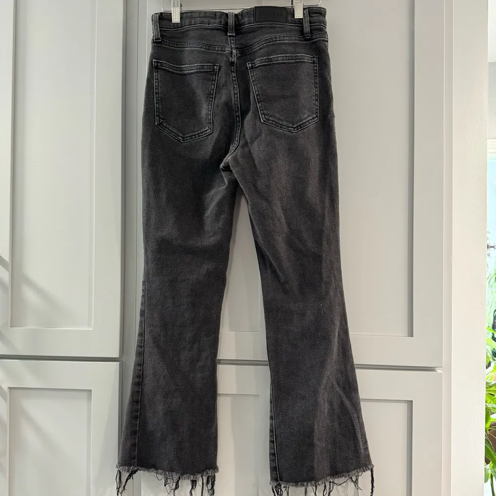 Revolve Pistola Washed‎ Black Jeans with Distressed Split Hem size 27 - Image 2