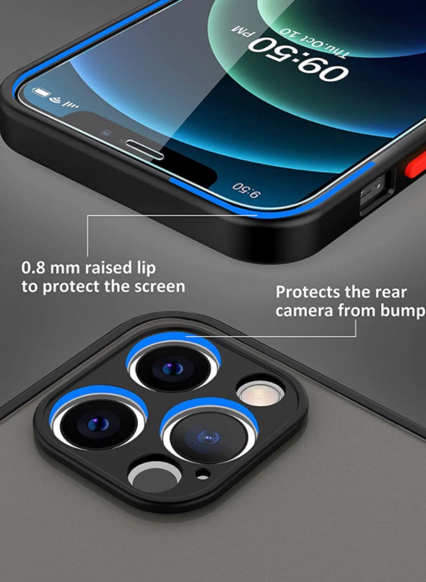 Ultra Slim Lightweight Protective iPhone 12 Pro Case Black - Image 3