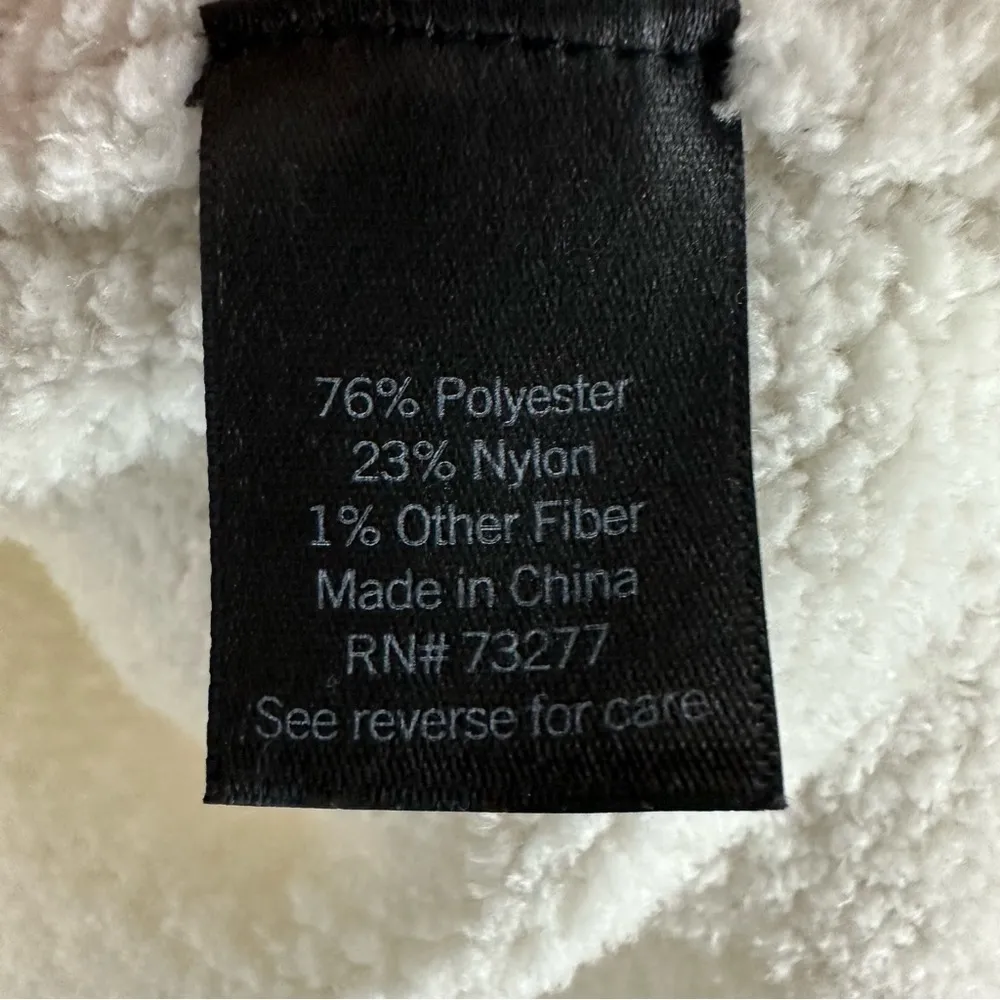 Simply Vera Wang Pullover Hooded Knit Sweater Teddy Woman’s Small White - Image 4