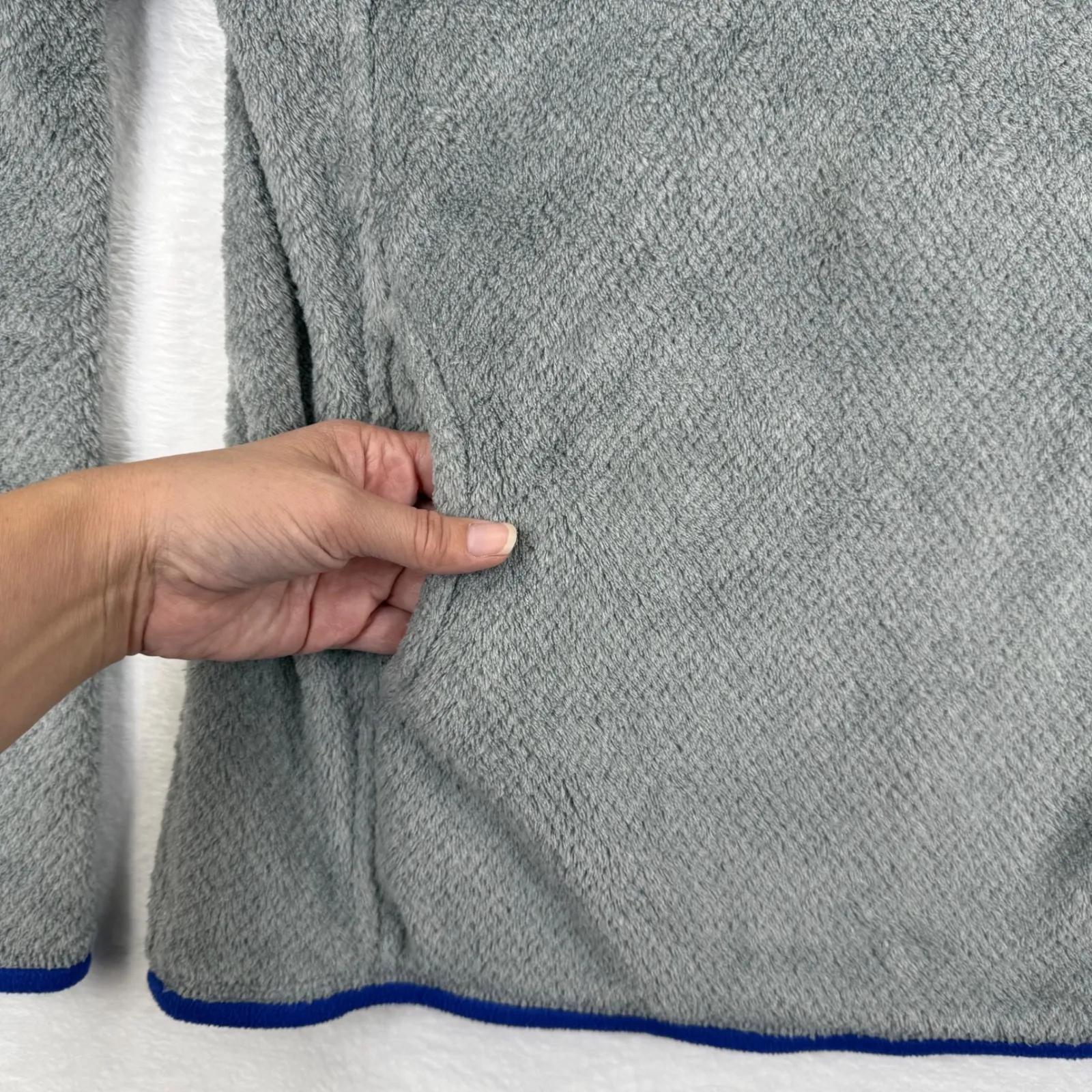 Patagonia Gray Blue Snap T Fleece Pullover Sweatshirt‎ Women's Size M Polartec - Image 6