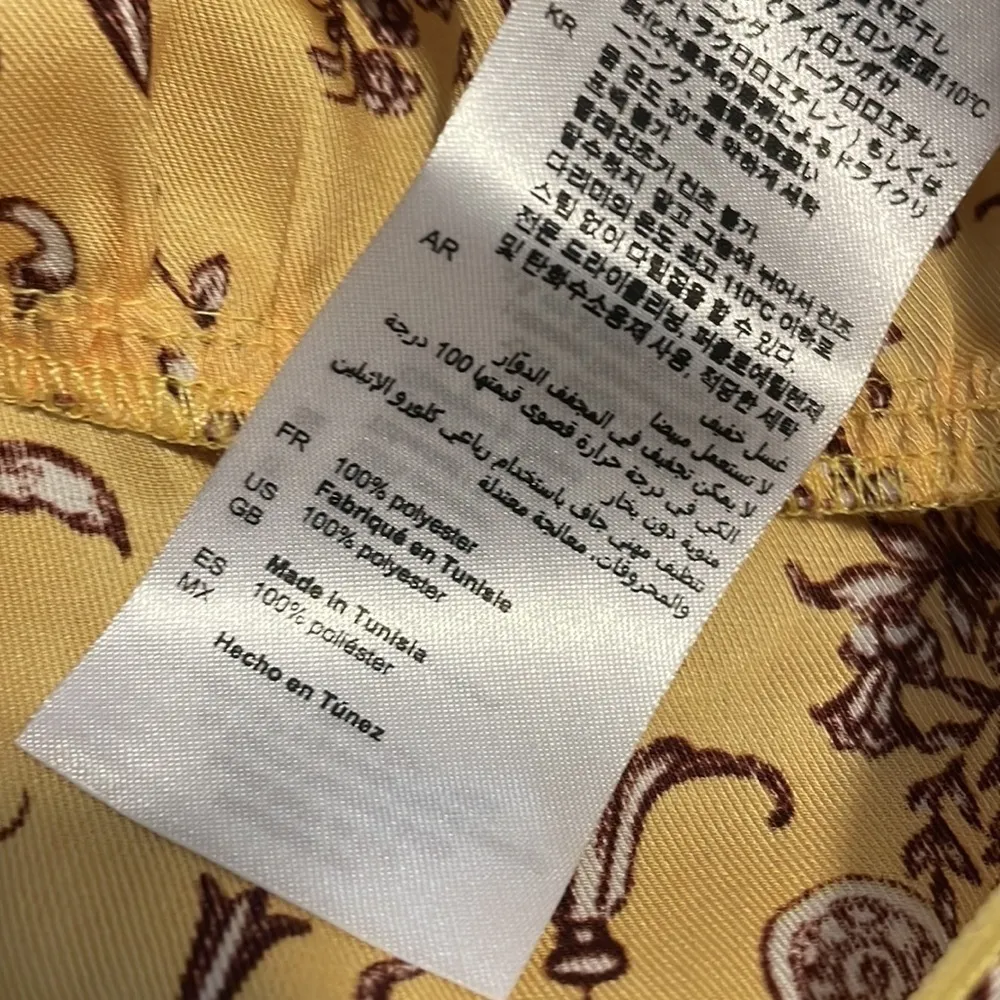 Sandro dress Yellow floral V-neck ruffle Suzette short sleeve dress New Sz 34 - Image 5