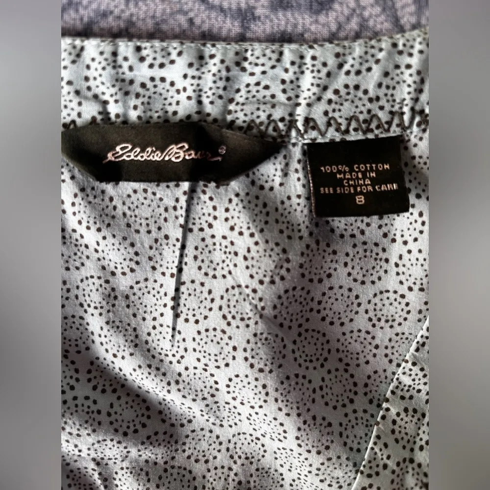 Eddie Bauer Blue Blouse with Fitted 3/4 Cuffed Sleeves - Image 3