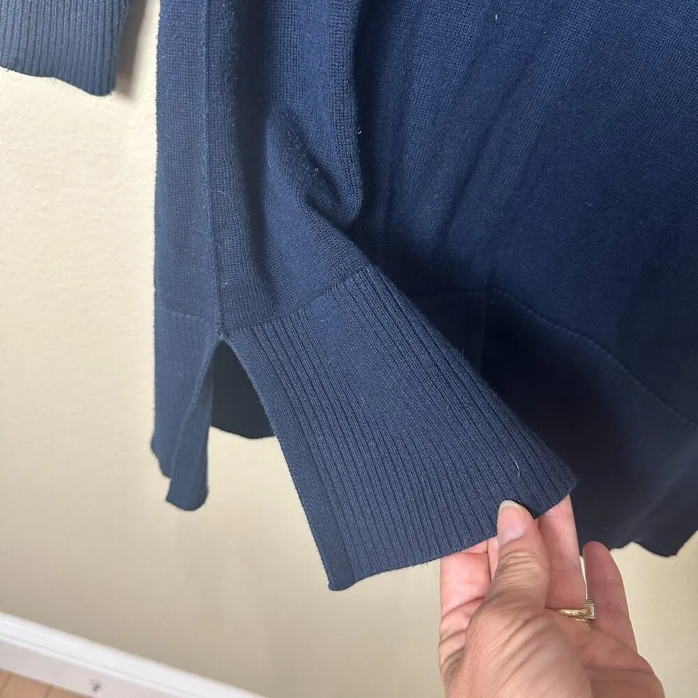 Athleta Open Front Drape Cardigan Sweater with Hood Navy Size Small - Image 8