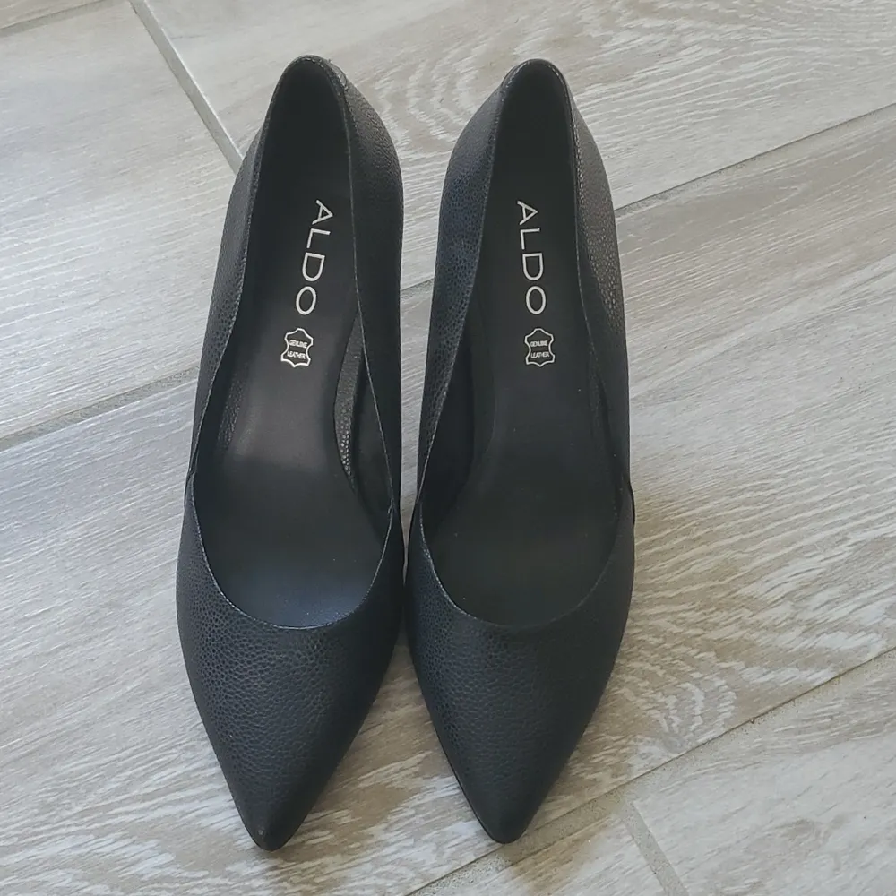 Aldo Waycien Lizard Embossed Leather Heels | Aldo Black Embossed Leather… - Image 3