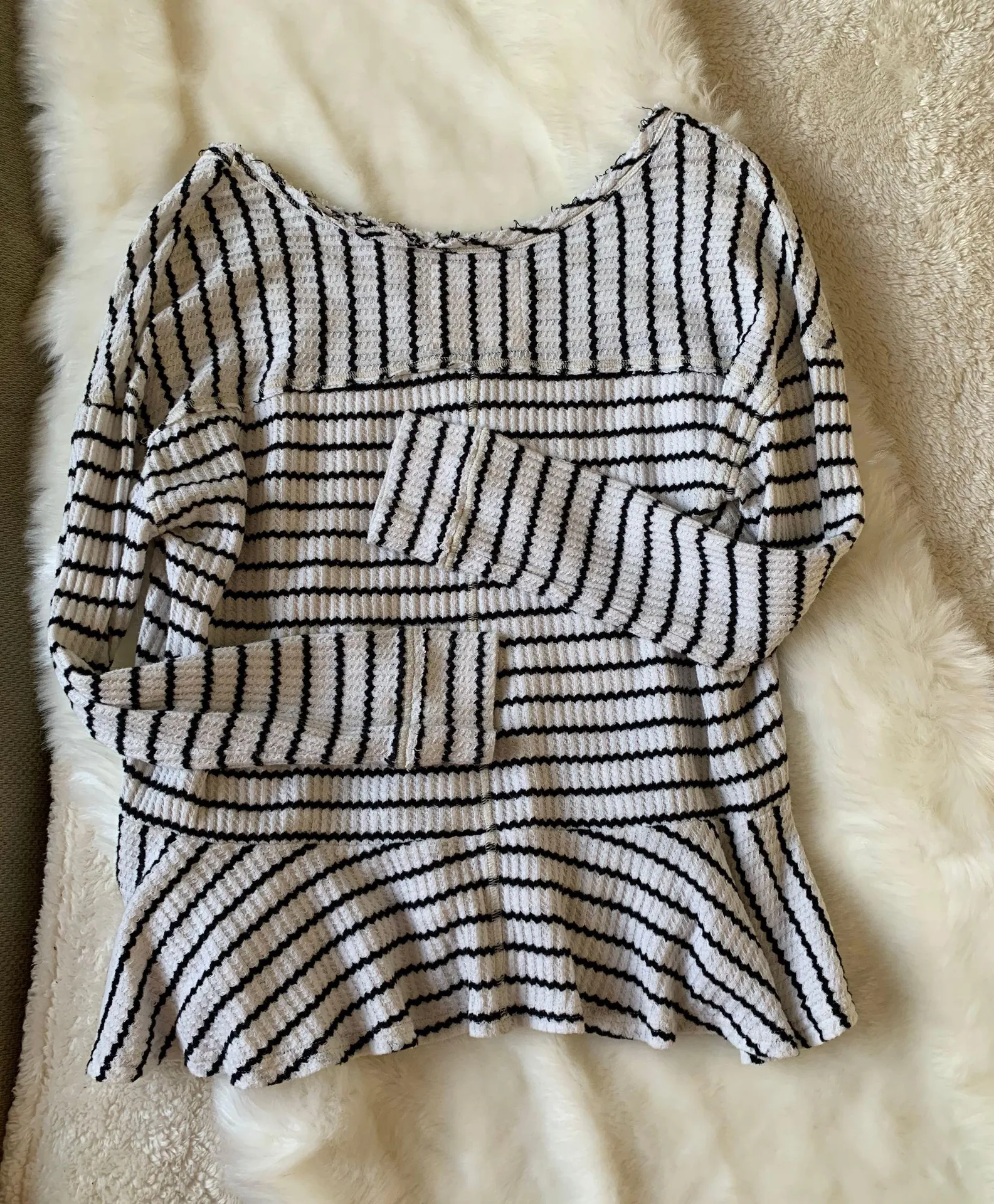 Auntie Em Striped Thermal Top - Image 4