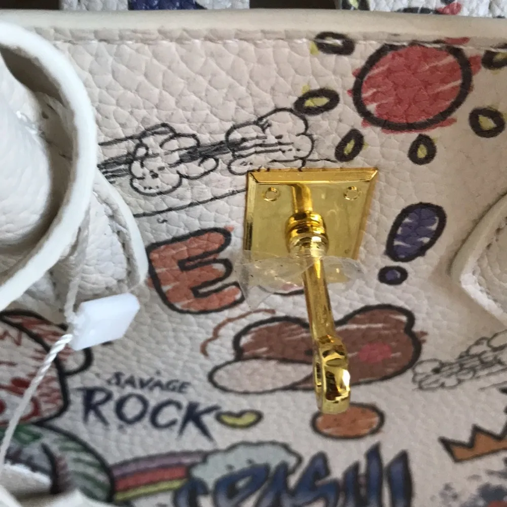 Vegan leather Designer Inspired handbag White - Image 7