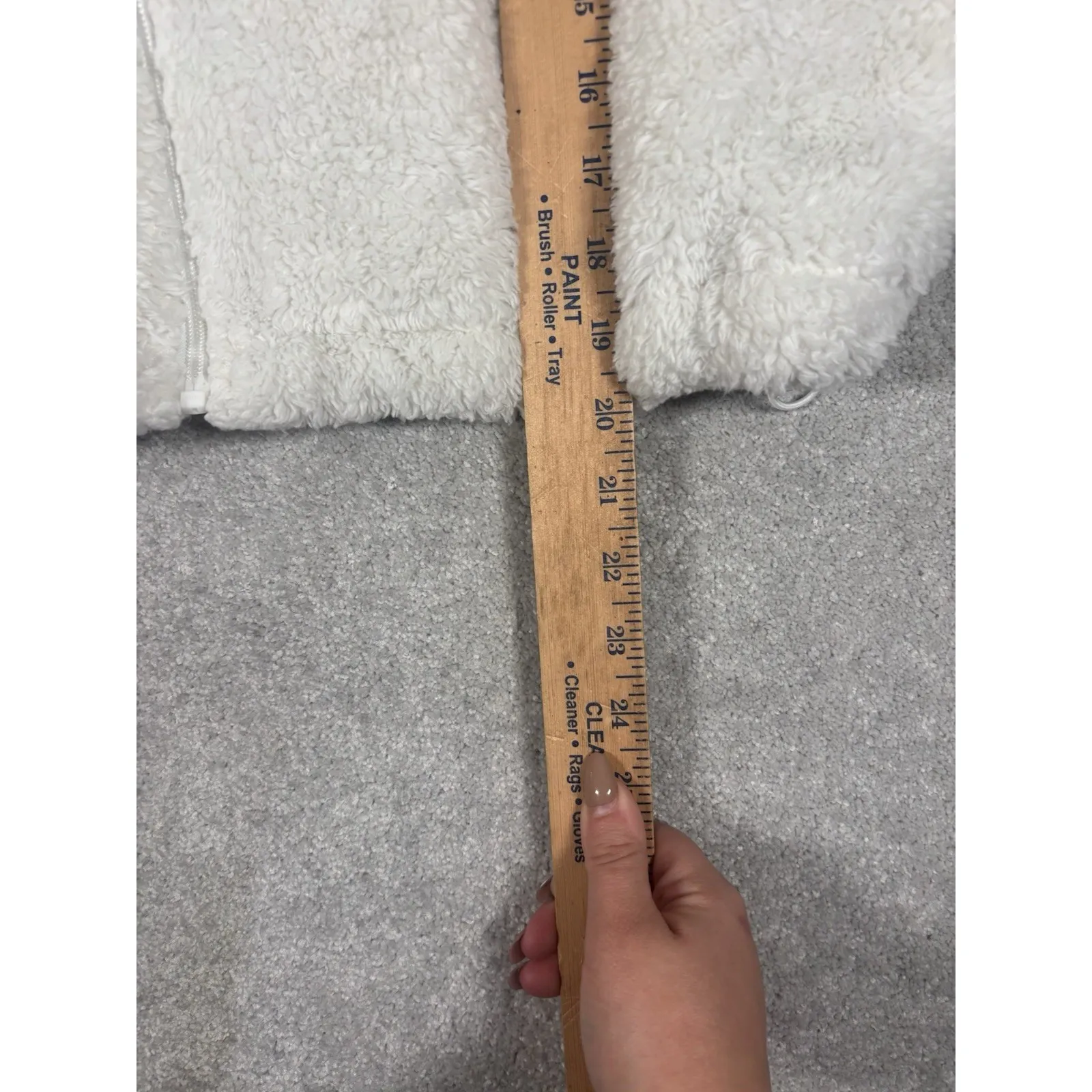 OFFLINE by Aerie Women's‎ Xl White Fleece Zip-Up Teddy Jacket Cropped * - Image 8