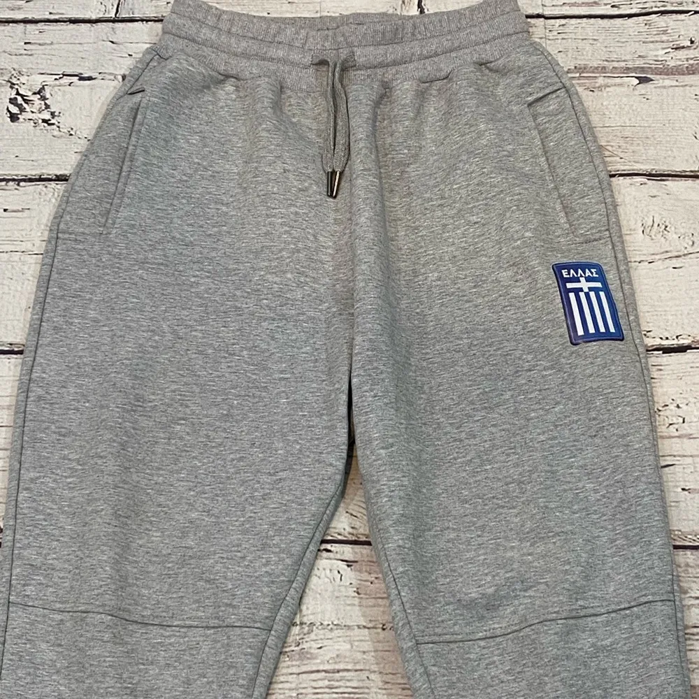 SWEATPANTS Gray with Greek Graphic - Image 3