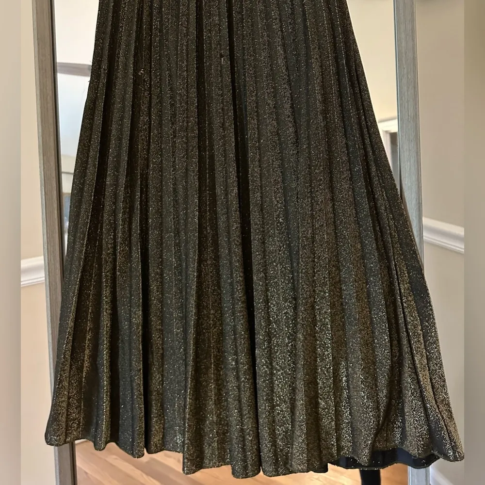 Elegant Pleated Antique Bronze MIDI Pleated‎ Skirt Size Medium - Image 4