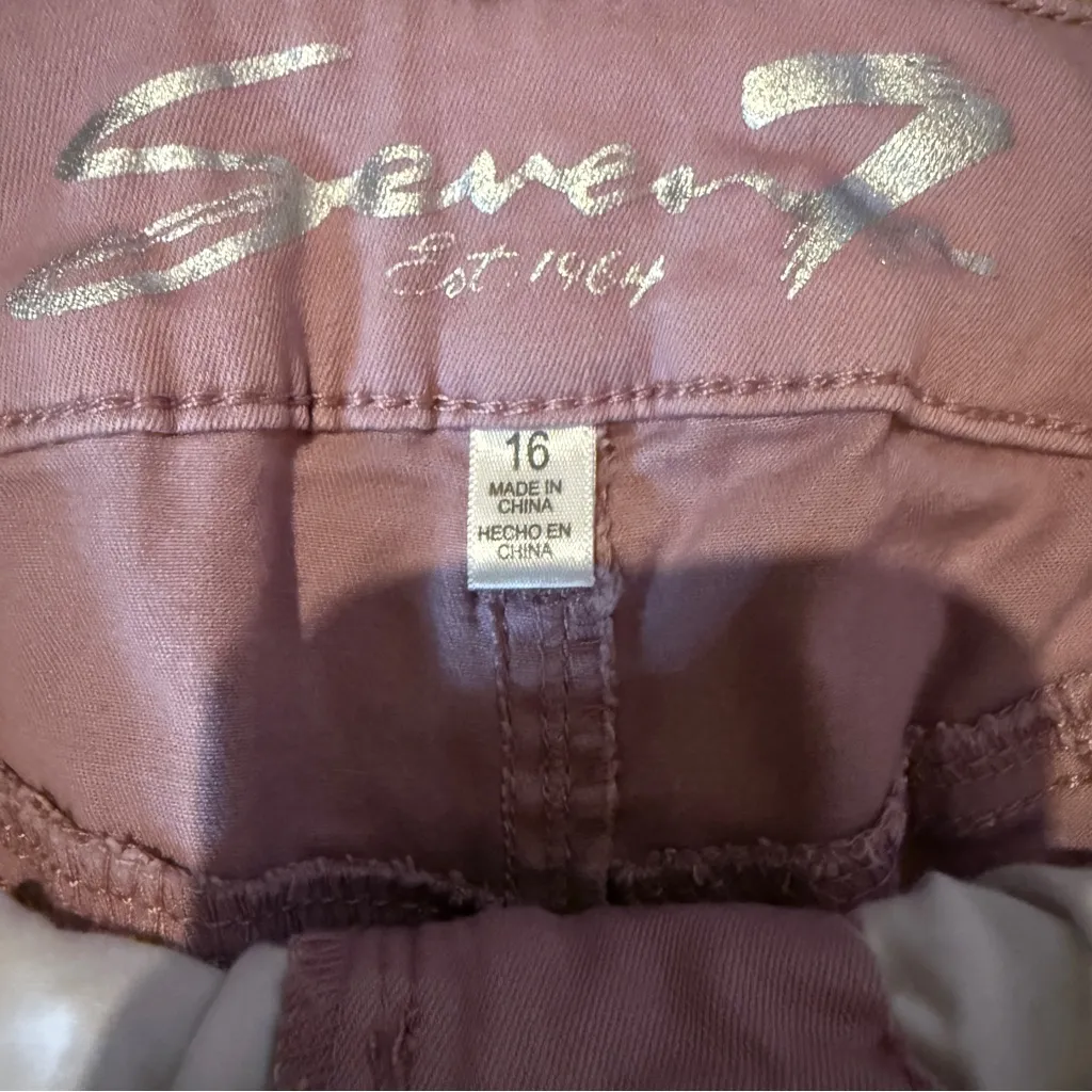 Seven7 Jeans Women’s‎ Size 16 Pink Ankle High Rise Skinny Leg Booty Shaper Fit - Image 4