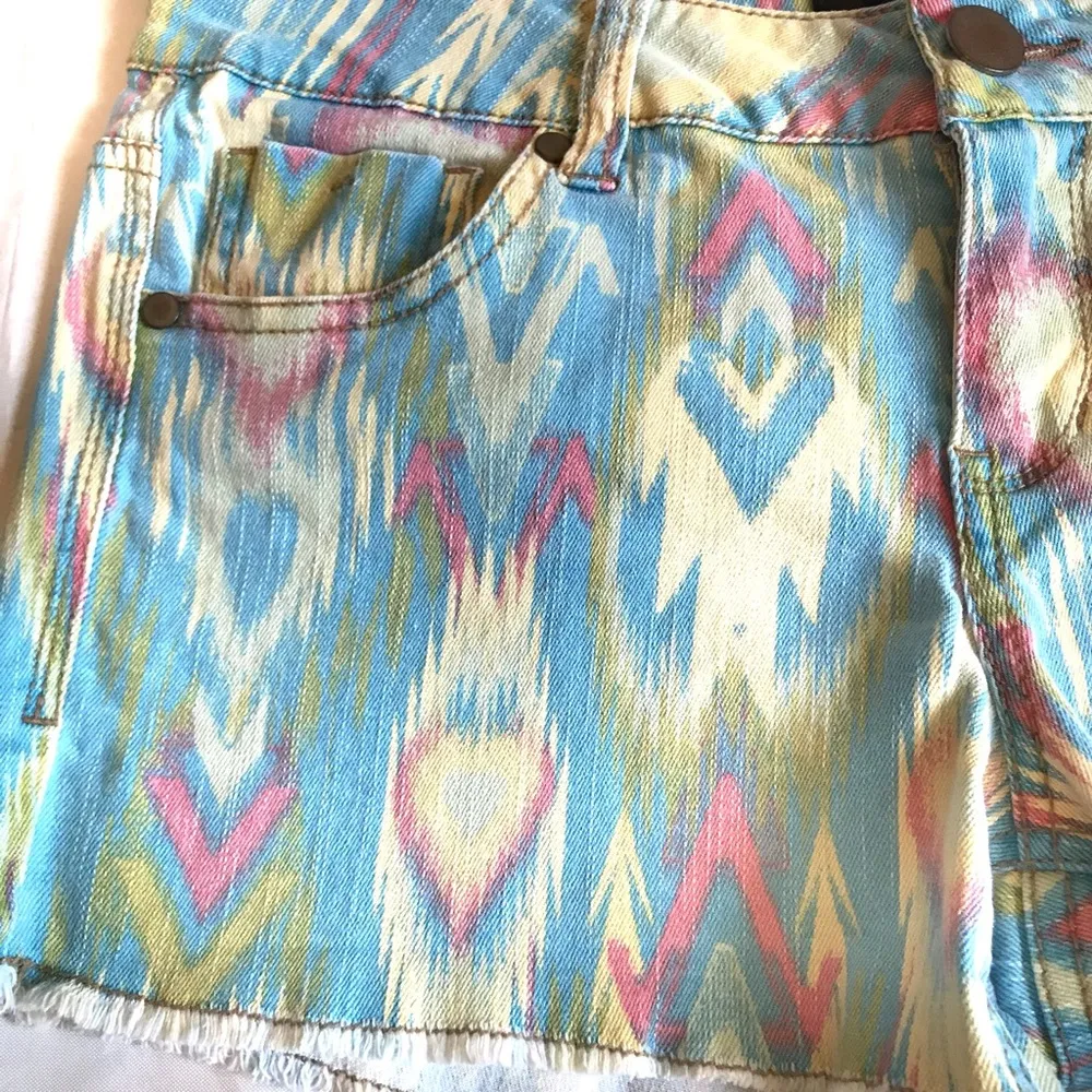 Fire Los Angeles Shorts Sz 7 Aztec Tribal Boho Summer Casual Festival Southwest - Image 2
