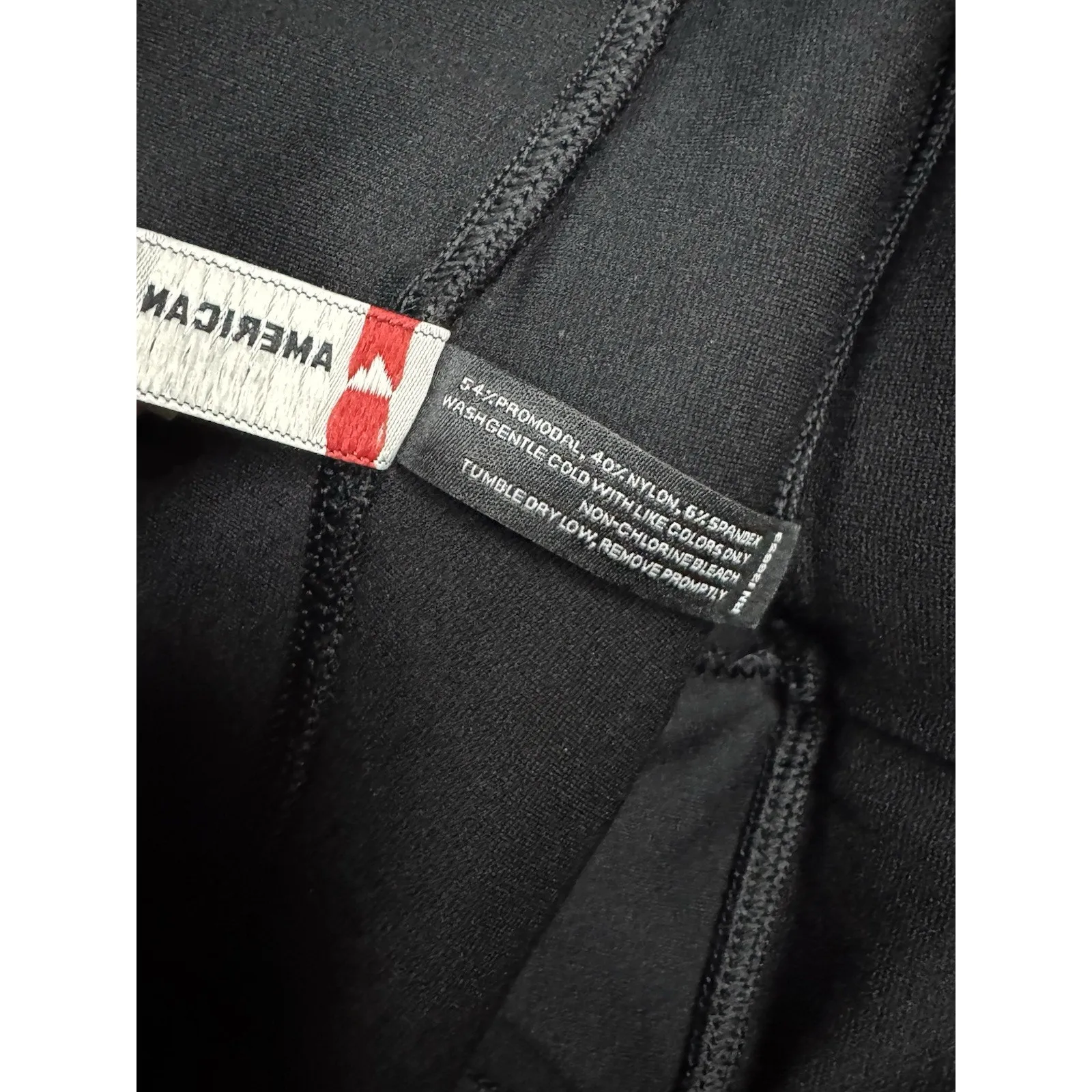 NWOT American Giant Black Ponte Kick Flare Pants Black Pull On Women’s Size 10 - Image 9