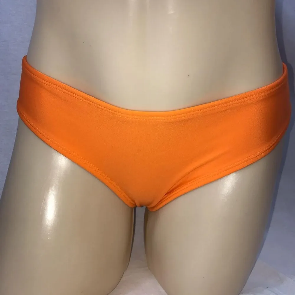 Brazilian Medium Bright Tropical Flowers Bikini Set. New With Tags Orange - Image 3