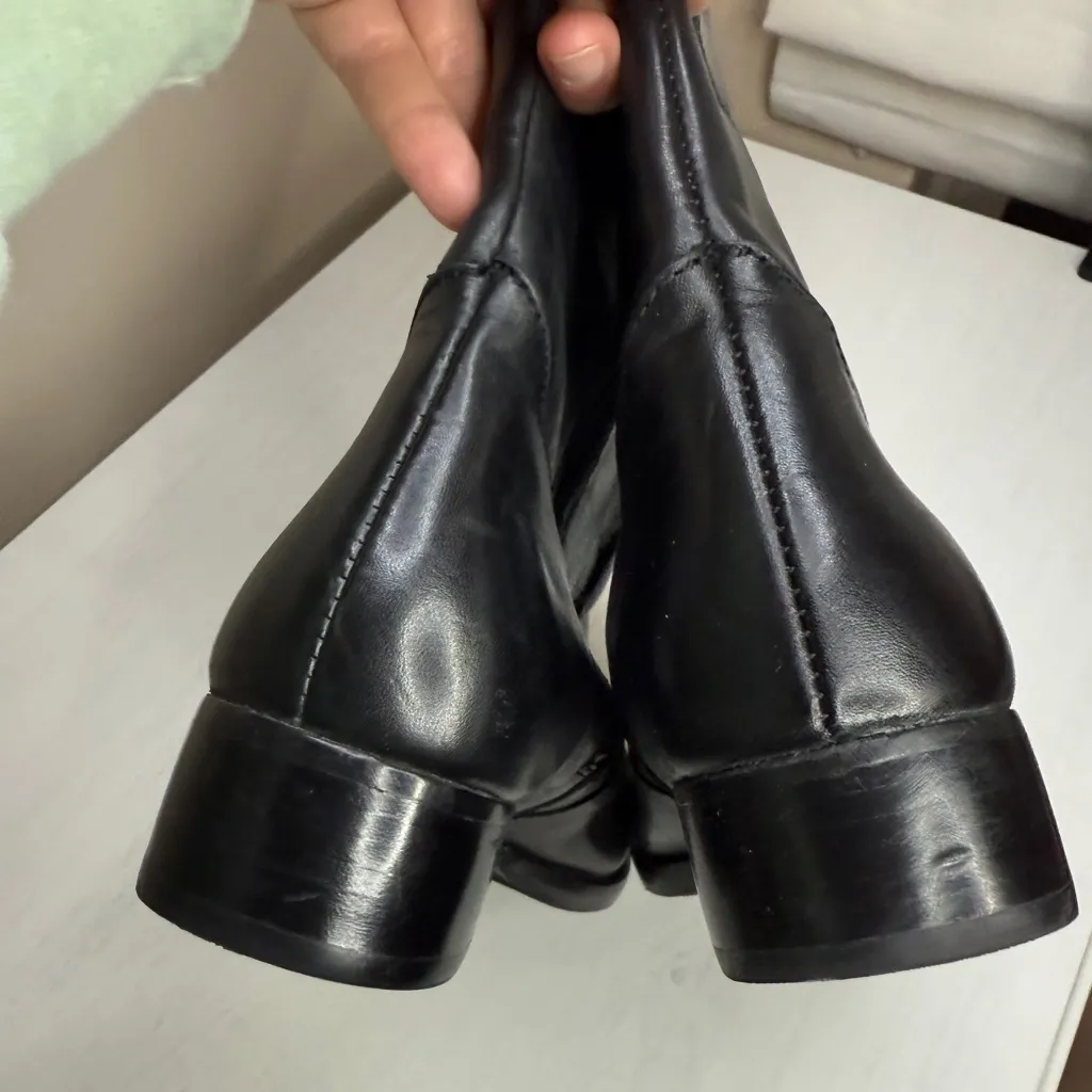 Ariat Black Leather Equestrian Riding Boots sz 6.5 - Image 13