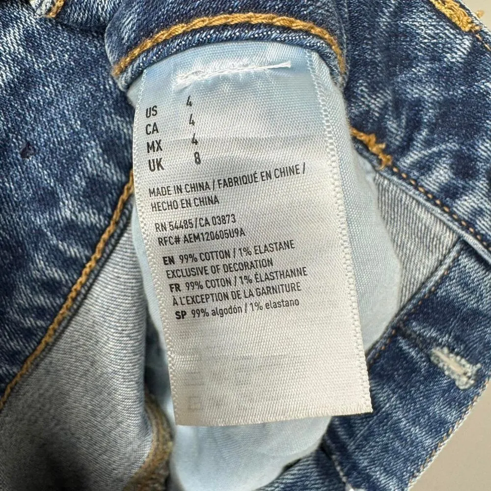 American Eagle High Rise stretch denim Mini Skirt Size 4 - Image 3