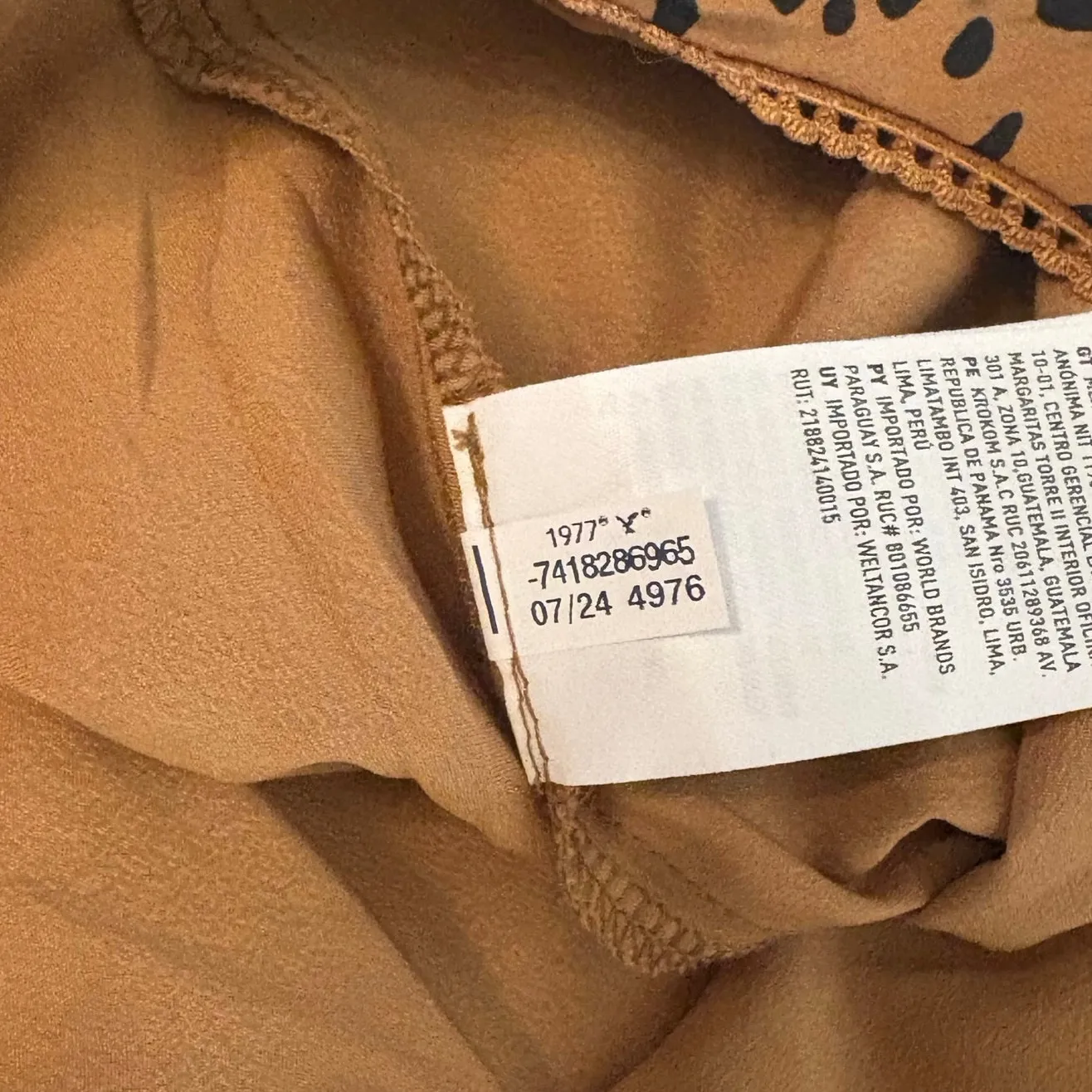 American Eagle Leopard Print Satin Slip Skirt Size Large Brown - Image 8