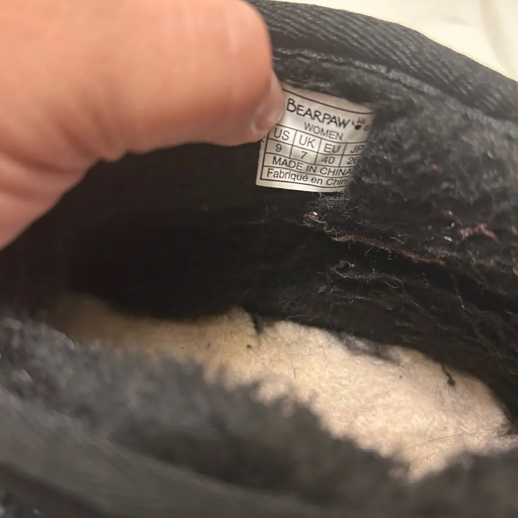 Bearpaw Ankle Boot Retro Shorty Bootie Shoe Slip On Black Suede Womens 9 - Image 5