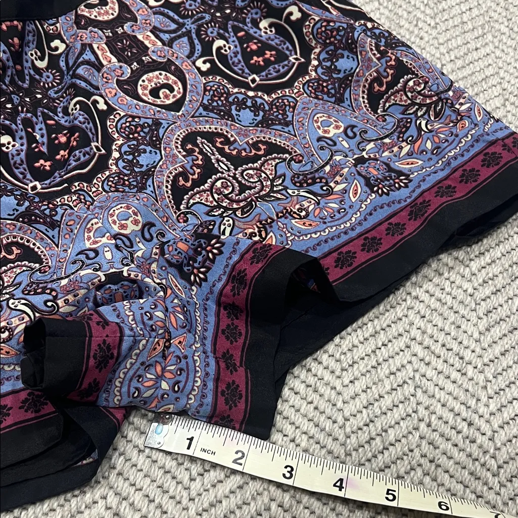 Forever 21 High Waist Patterned Shorts - Blue and Pink - Image 5