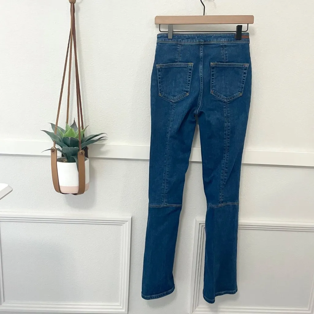 Anthropologie Pilcro High-Rise Carpenter Bootcut Jeans Flare Leg Blue Size 26 - Image 7