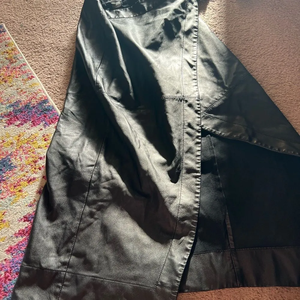 Ted baker black leather asymmetric skirt 1 - Image 9