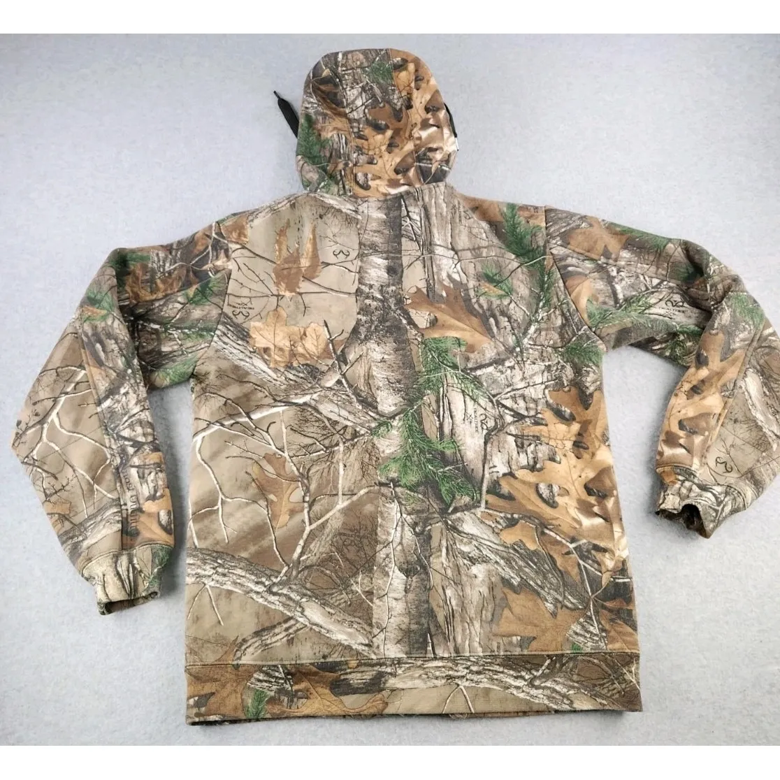 Cabelas Thick Realtree Camo Fleece Lined Hoodie Full Zip Jacket Hunting - MEDIUM - Image 9