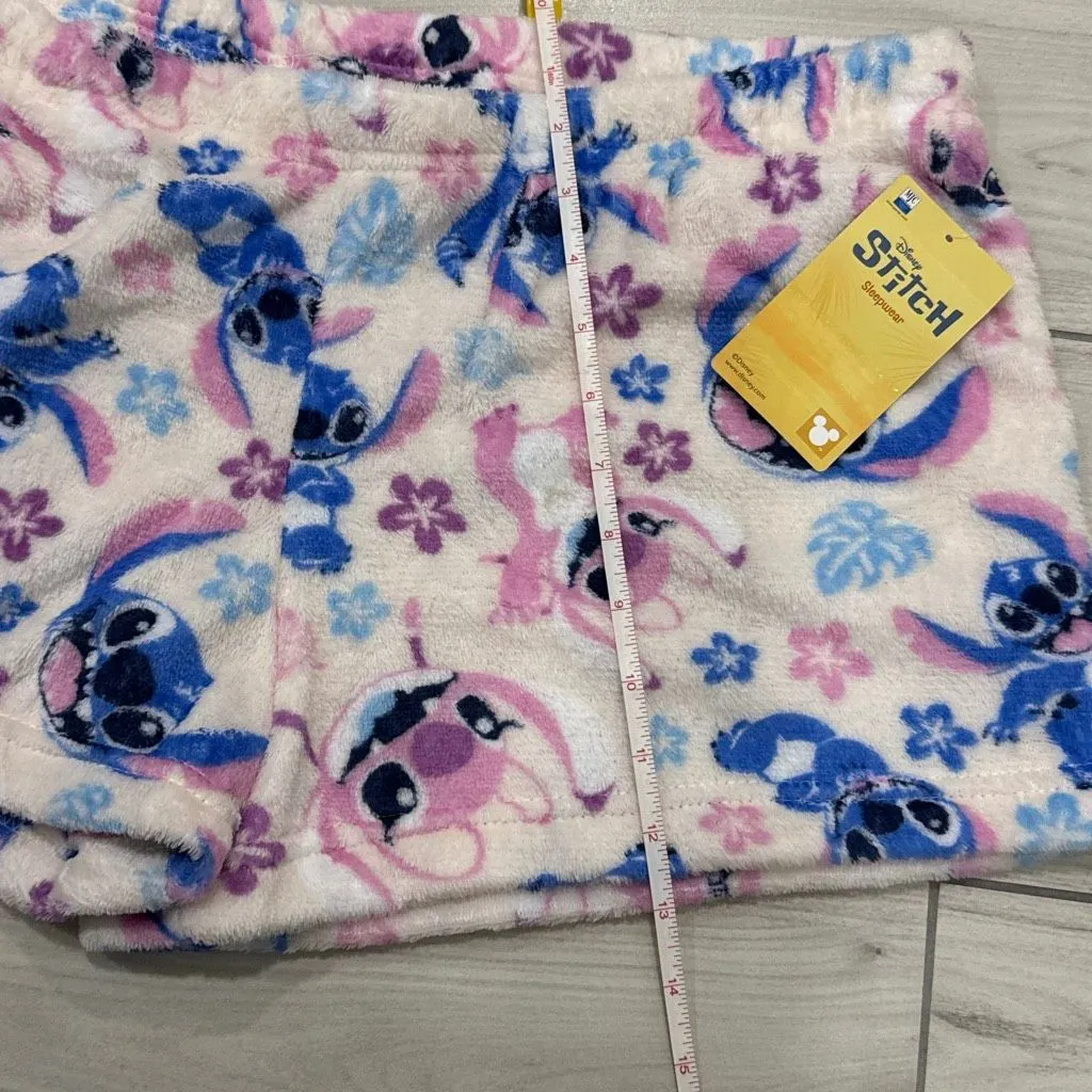 Brand new Disney Lilo & Stitch fleece lounge shorts fuzzy size xl - Image 7