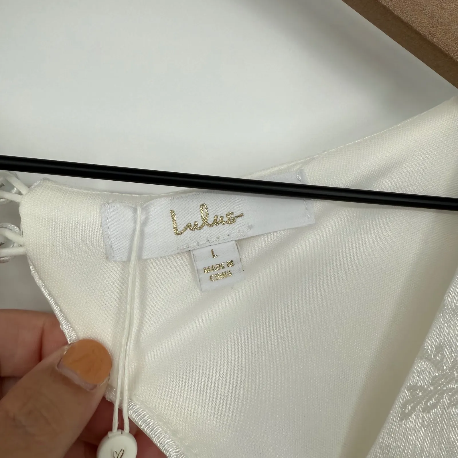 Lulus Loveliest Dream White Satin Jacquard Backless Mermaid Maxi Dress Size L Size L - Image 8