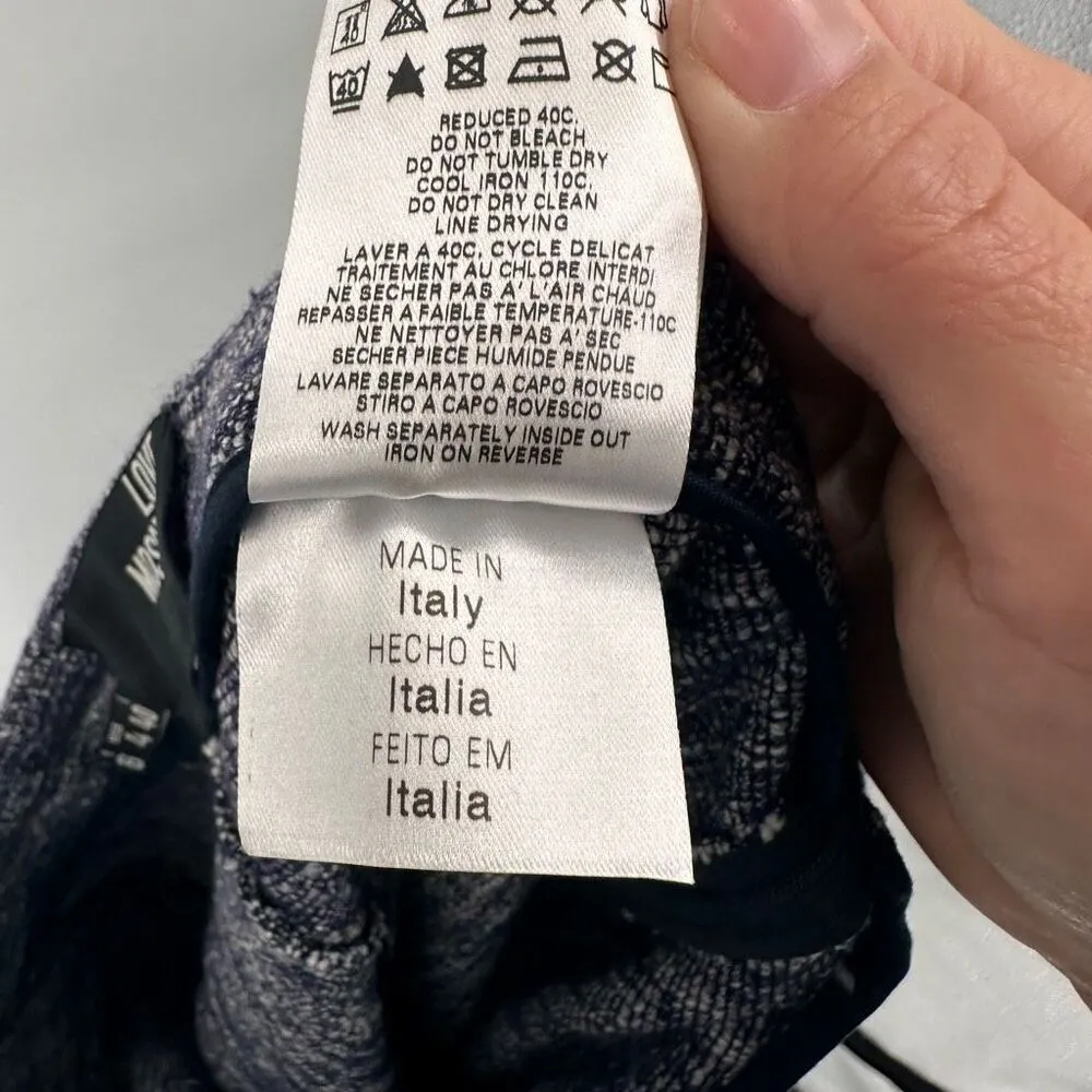 Love Moschino Women's Abstract Straight‎ & Pencil Skirt Black Size 4 - Image 5