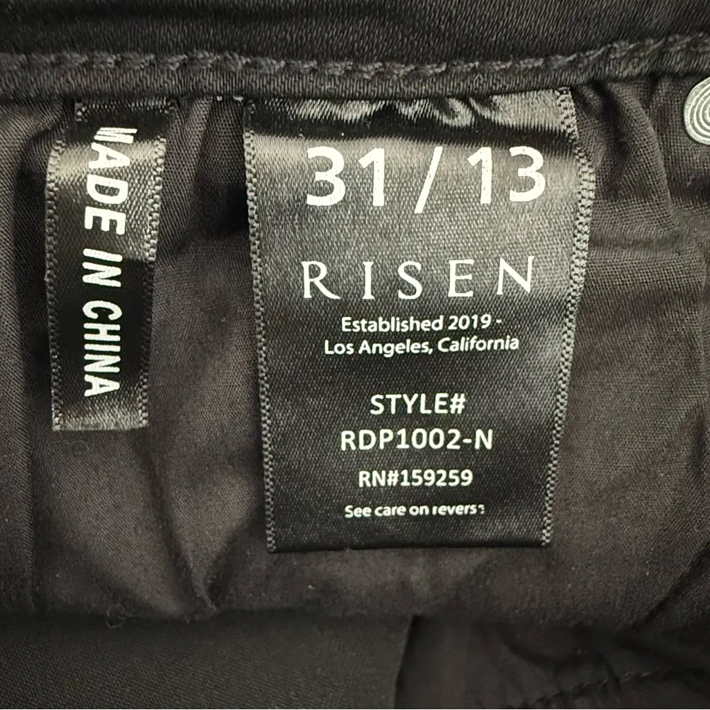 NWT Risen Distressed High Waist Ankle Skinny Black Denim Edgy Jeans size‎ 31 Size undefined - Image 13