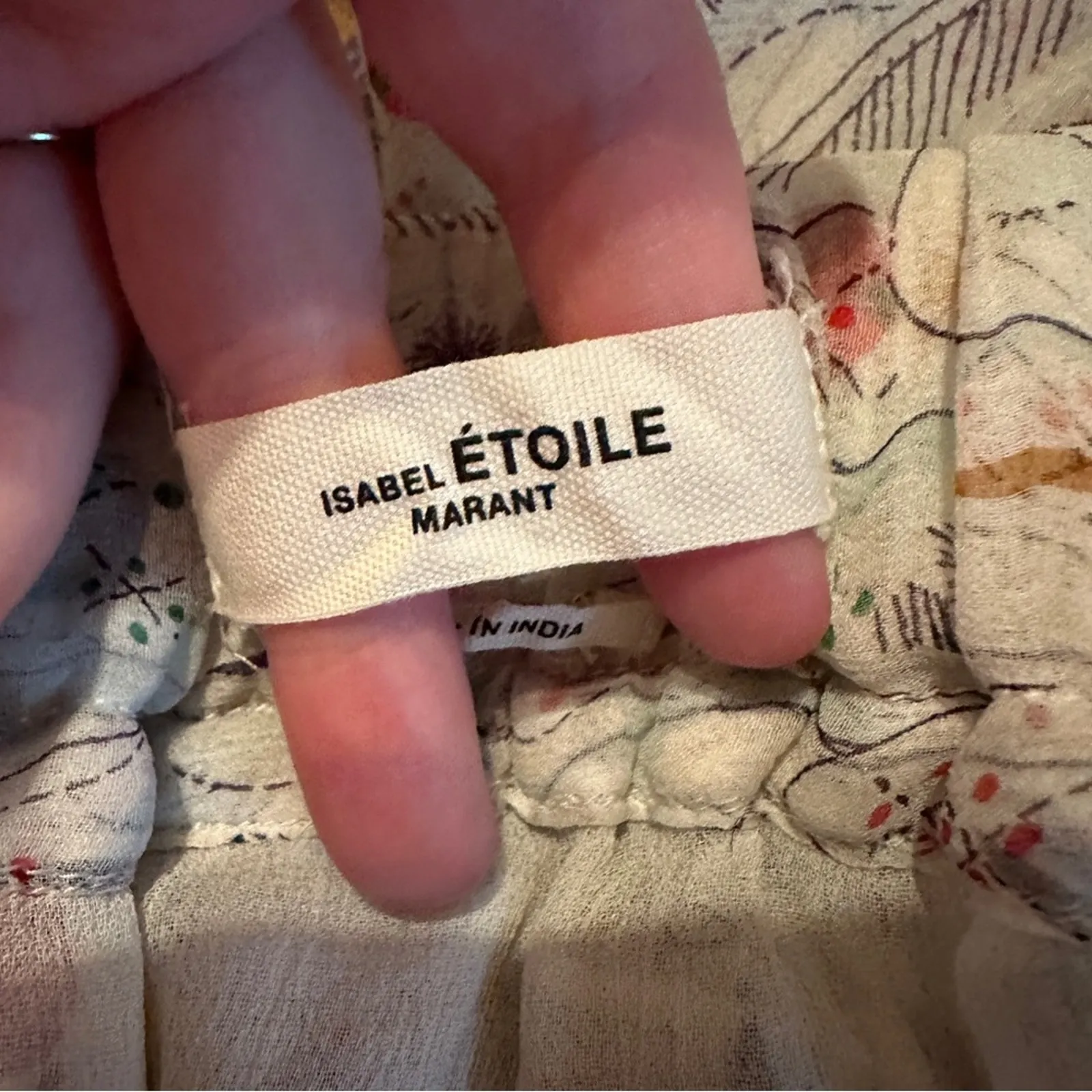 Isabel Marant Jeezon Gathered Asymmetrical Printed Silk Skirt in Erell Sz 42 - Image 7