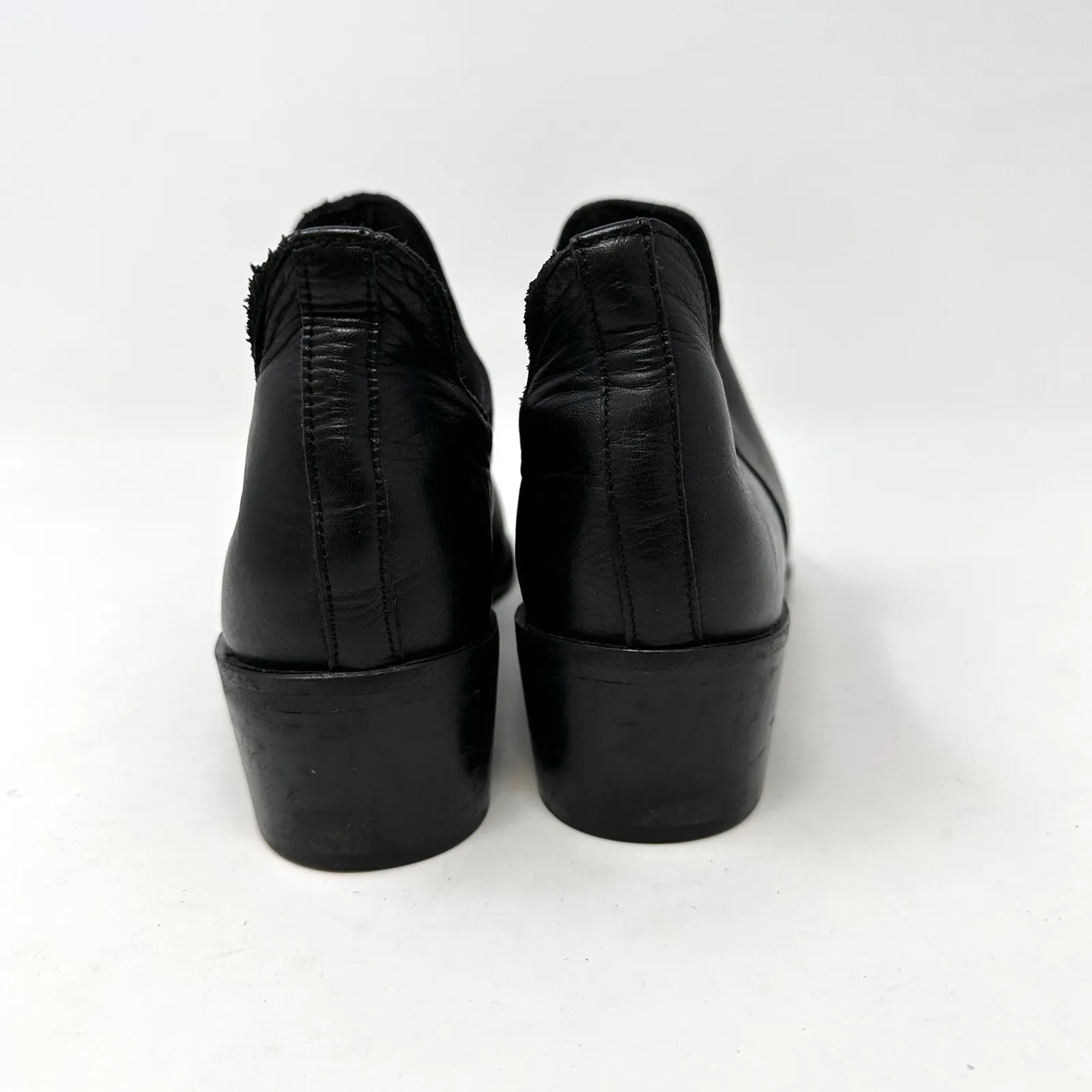 PURE NAVY Western Leather Ankle‎ Booties Black Size 38 - Image 4